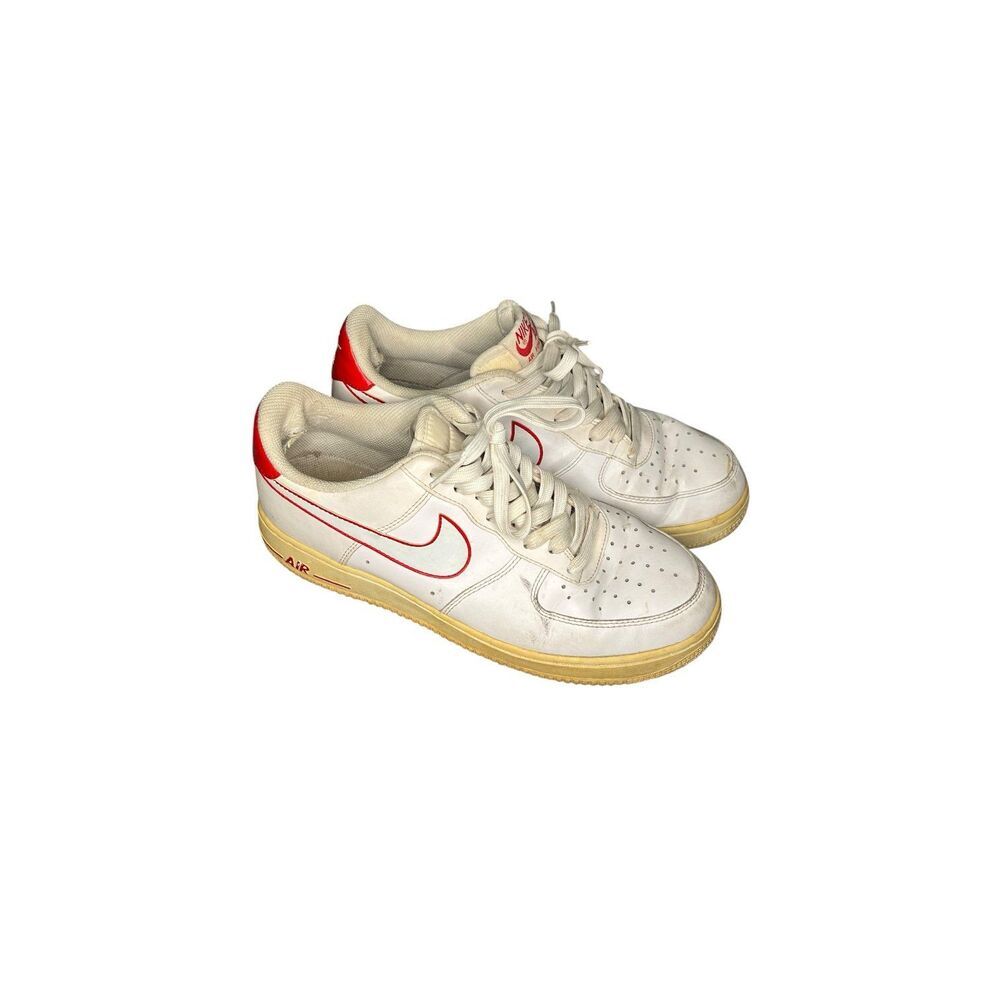 Nike Air Force 1 Low White/University Red Sneakers Shoes Men’s 8 488298-153